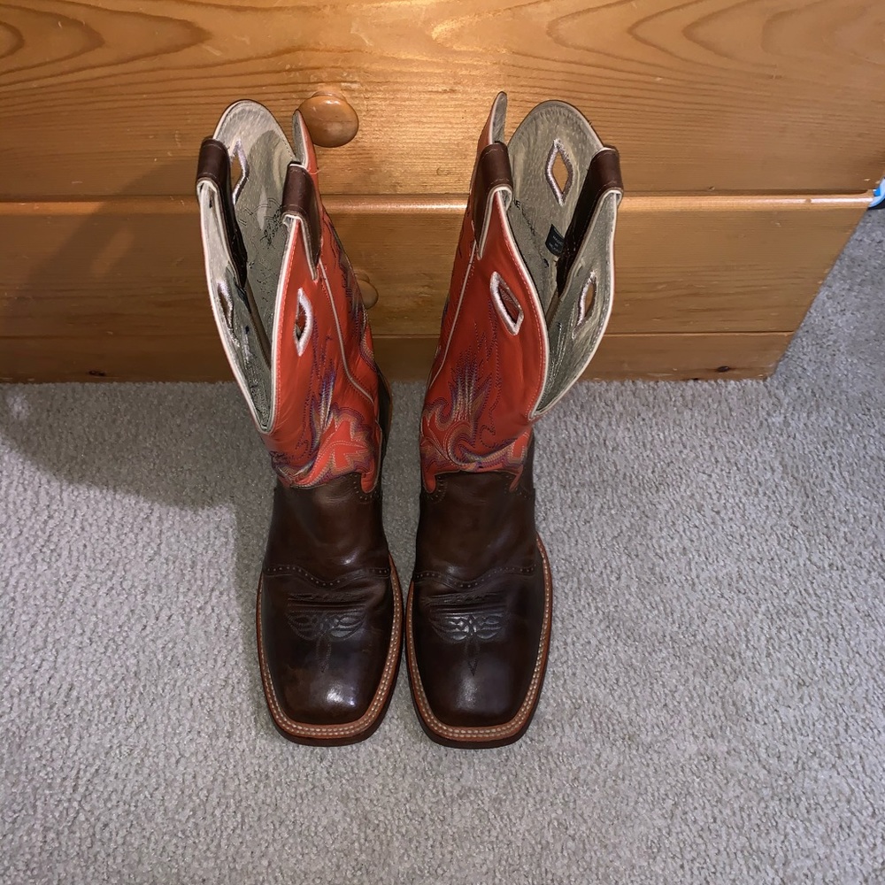 Square toe cowboy boots
